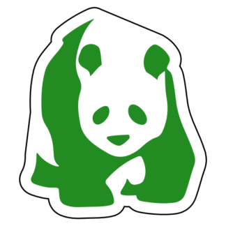 Realistic Giant Panda Sticker (Green)